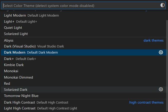 temas vs code