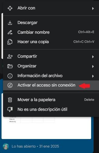 activar sin conexión