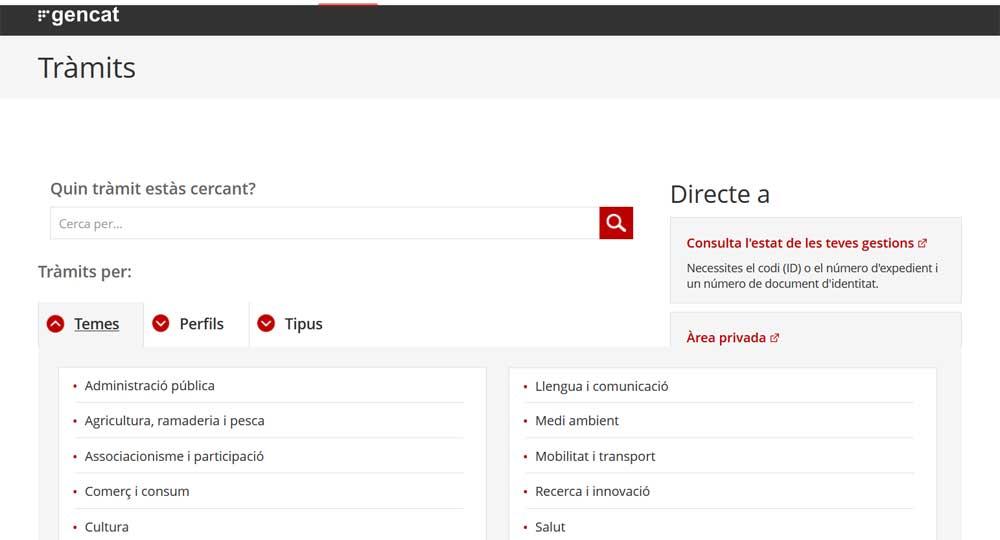 web tramites cataluña
