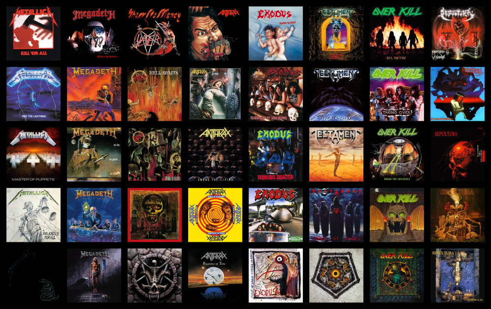 Los 50 discos de thrash metal que debes escuchar antes de morir