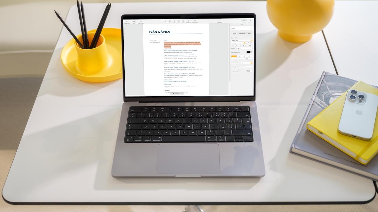 Currículum en Pages Mac