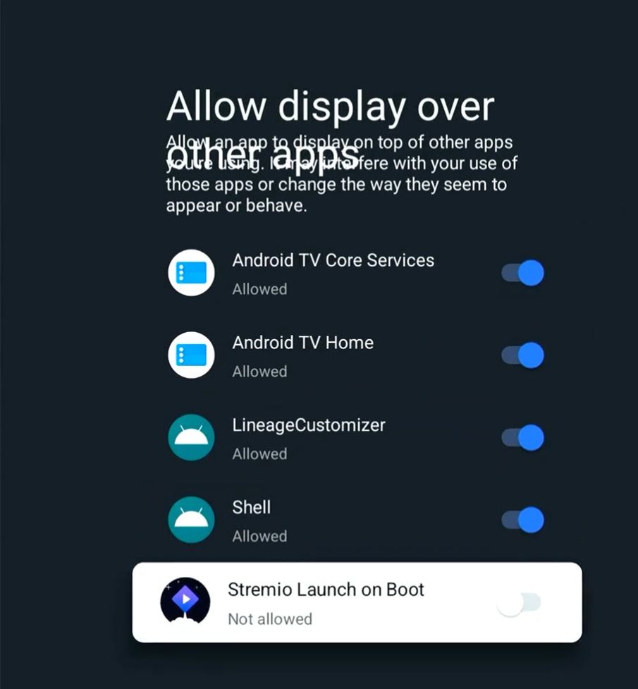 Interfaz de Stremio OS
