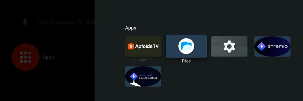 Apps básicas Stremio OS