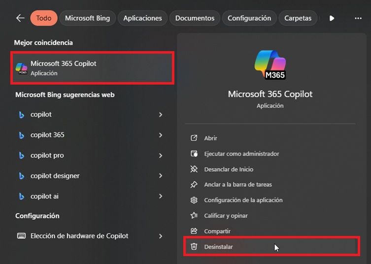 Pasos para desinstalar Copilot en Windows 11