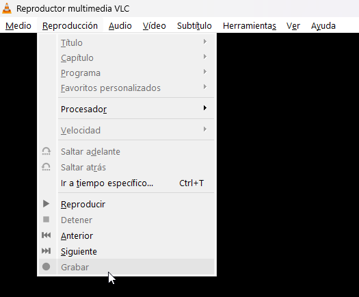 Opciones de VLC