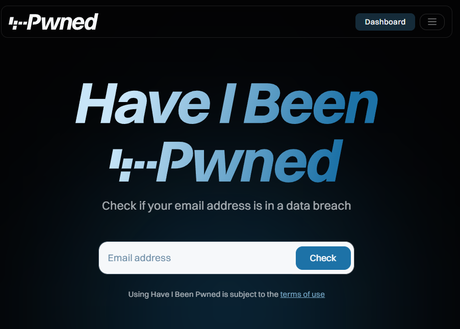 Interfaz de web HIBP