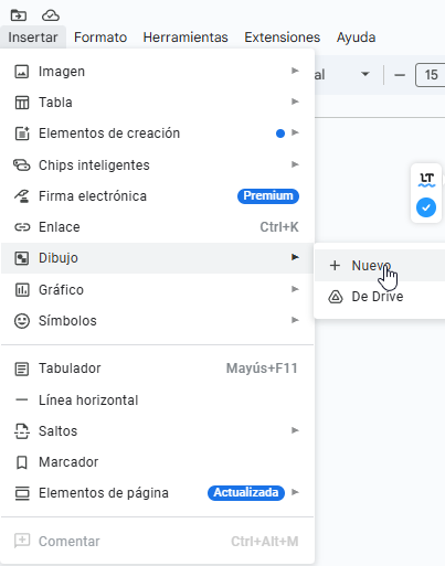 Dibujo Google Docs