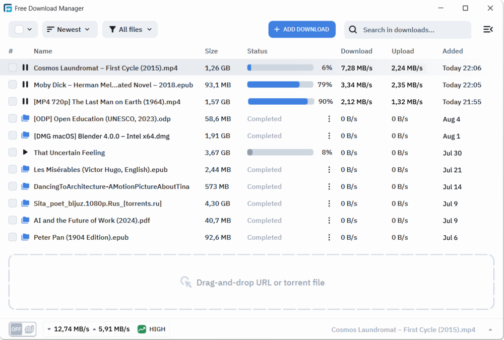 Free Download Manager, gestor de descargas gratuito