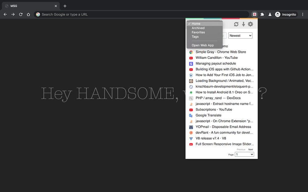Extensión de Quick Pocket para macOS