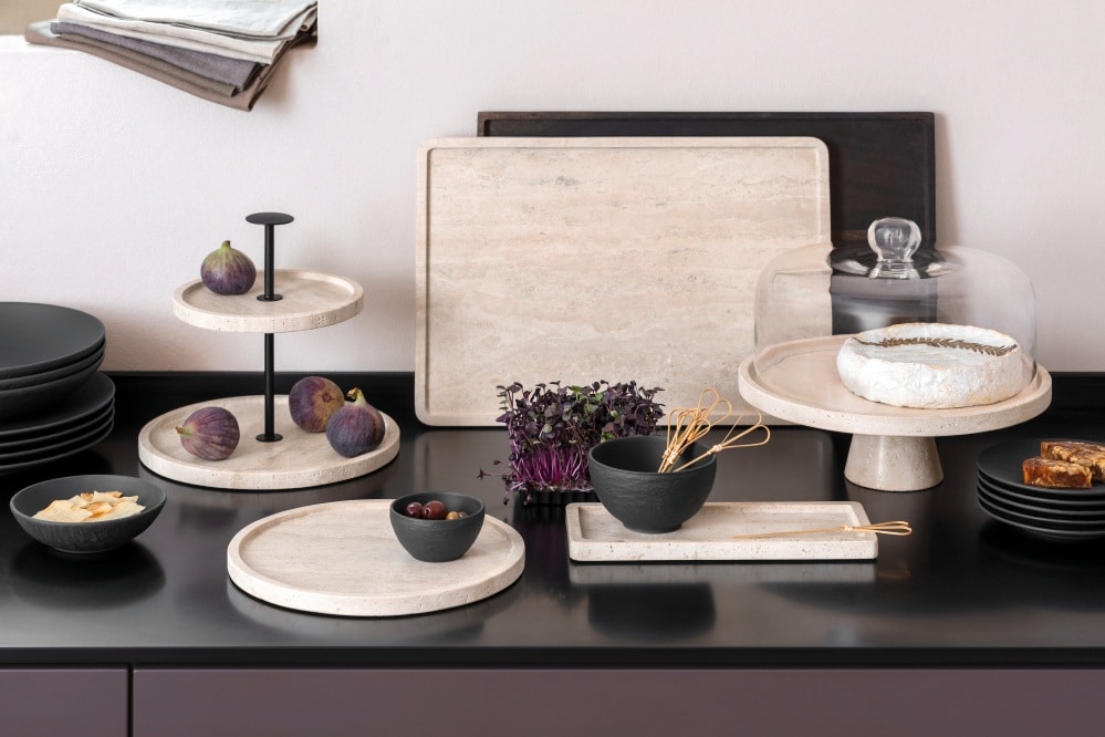 Manufacture Travertine, collezione da buffet di Villeroy & Boch
