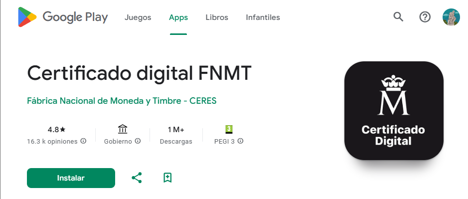 App oficial de FNMT
