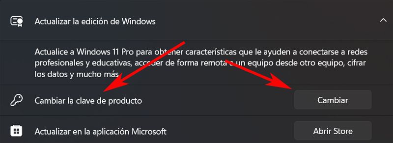 cambiar clave producto