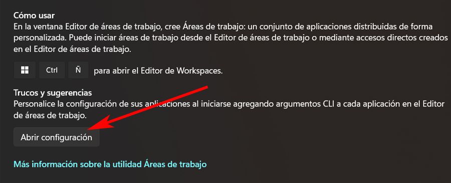 configuración áreas powertoys