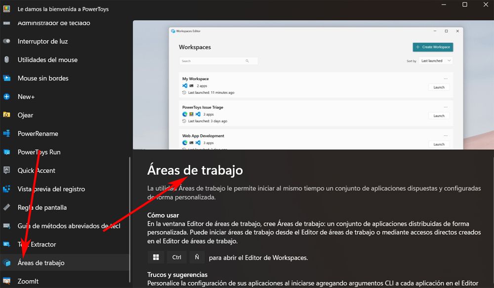 funcion areas trabajo