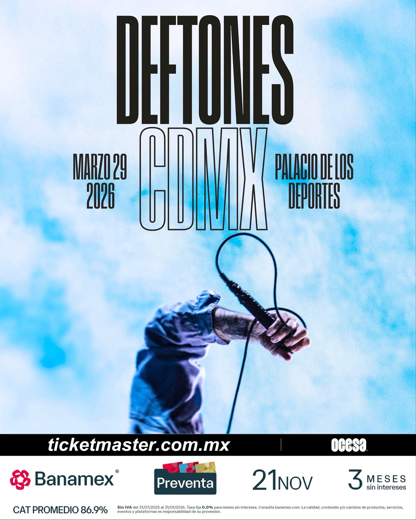 Deftones regresa a México 2026: fecha confirmada en el Palacio de los Deportes