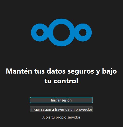 inicio app nextcloud