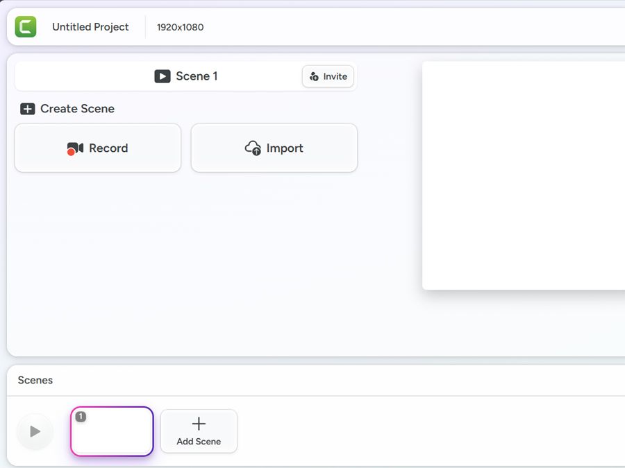 interfaz app camtasia