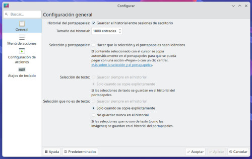 Klipper, el gestor de portapapeles de KDE