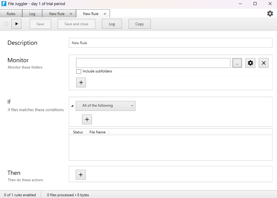 Opciones de monitorización