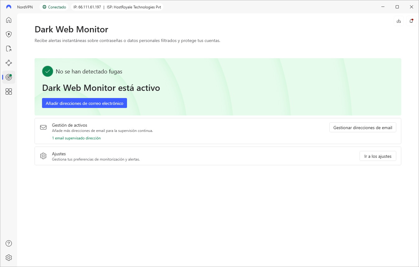 Servicio de monitorización de Dark Web