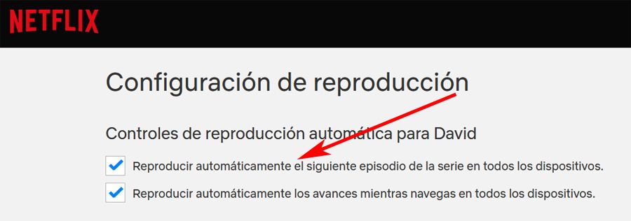 reproduccion automática de capitulos Netflix