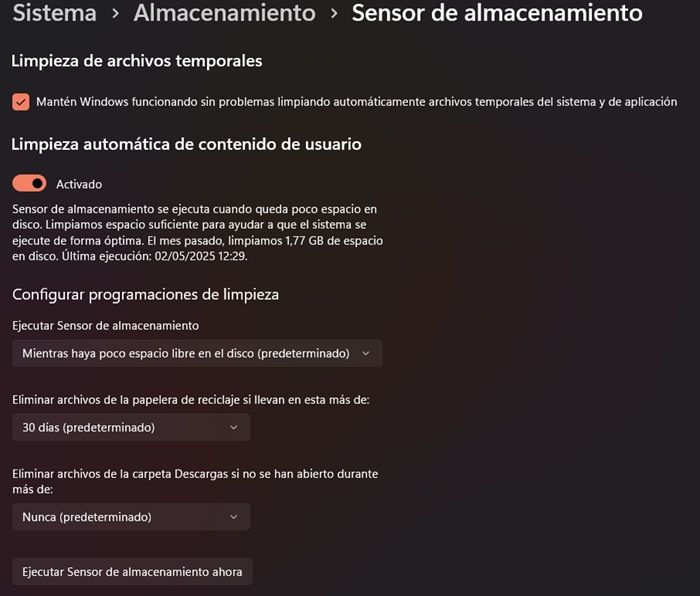 Sensor de almacenamiento