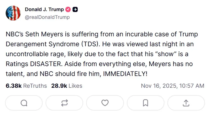 Imagen: Donald Trump via Truth Social