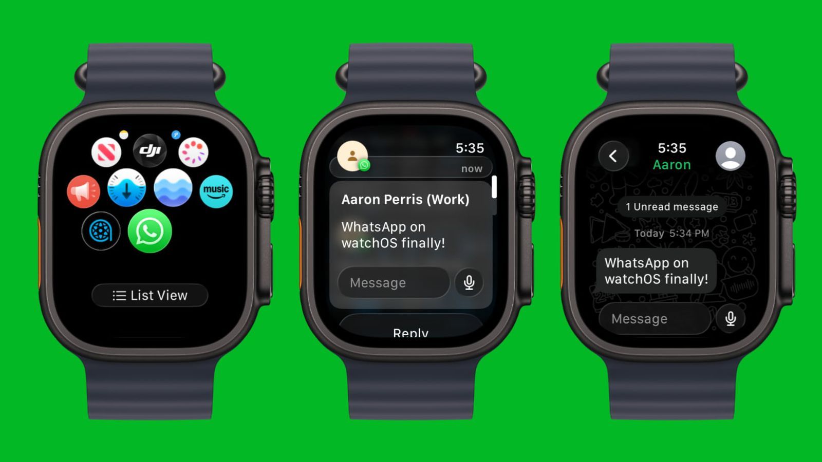 WhatsApp en los Apple Watch