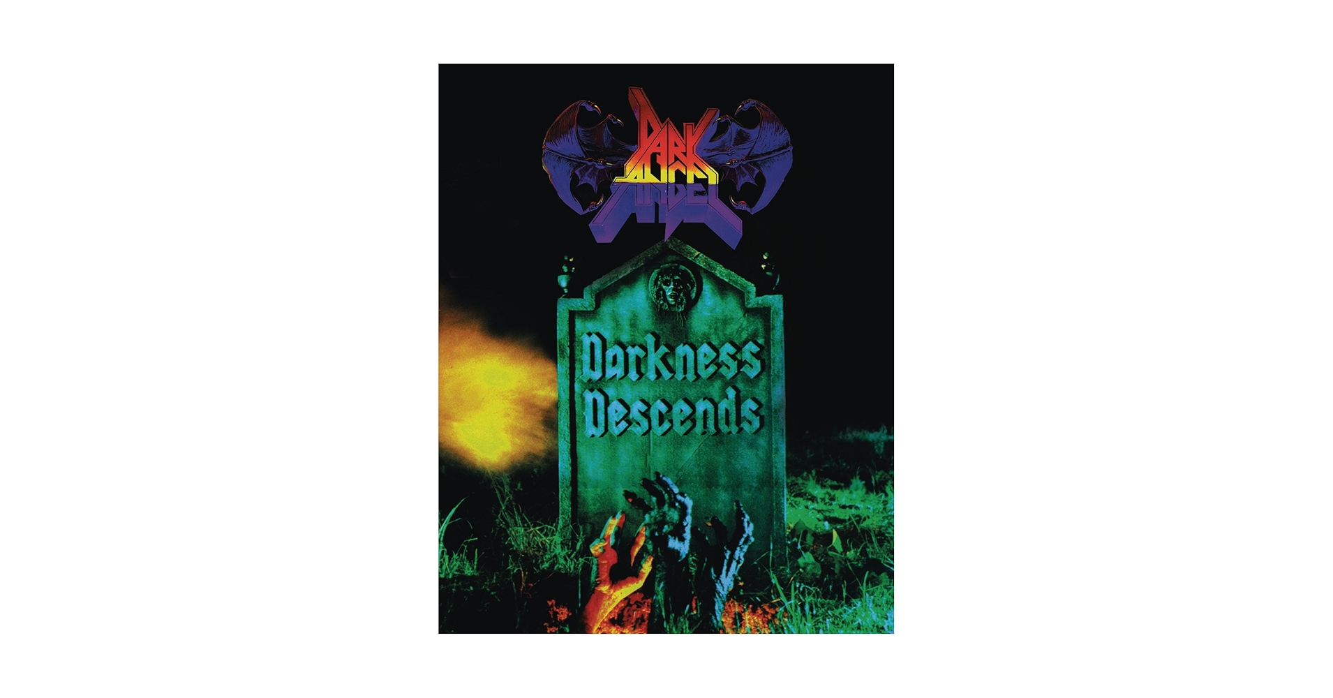 Portada de Darkness Descends de Dark Angel, 1986