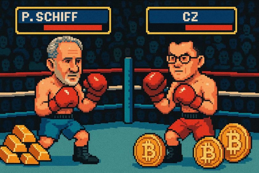 Peter Schiff y Changpeng Zhao protagonizaron debate sobre Bitcoin, el oro y la tokenización