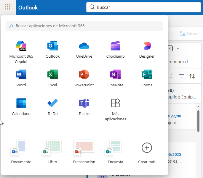 Funciones de Outlook con Microsoft 365