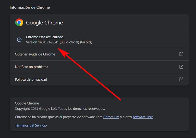 actualizacion chrome