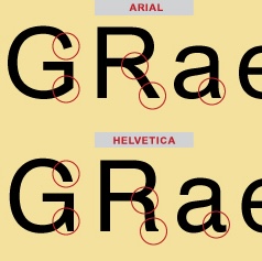 Arial vs. Helvetica