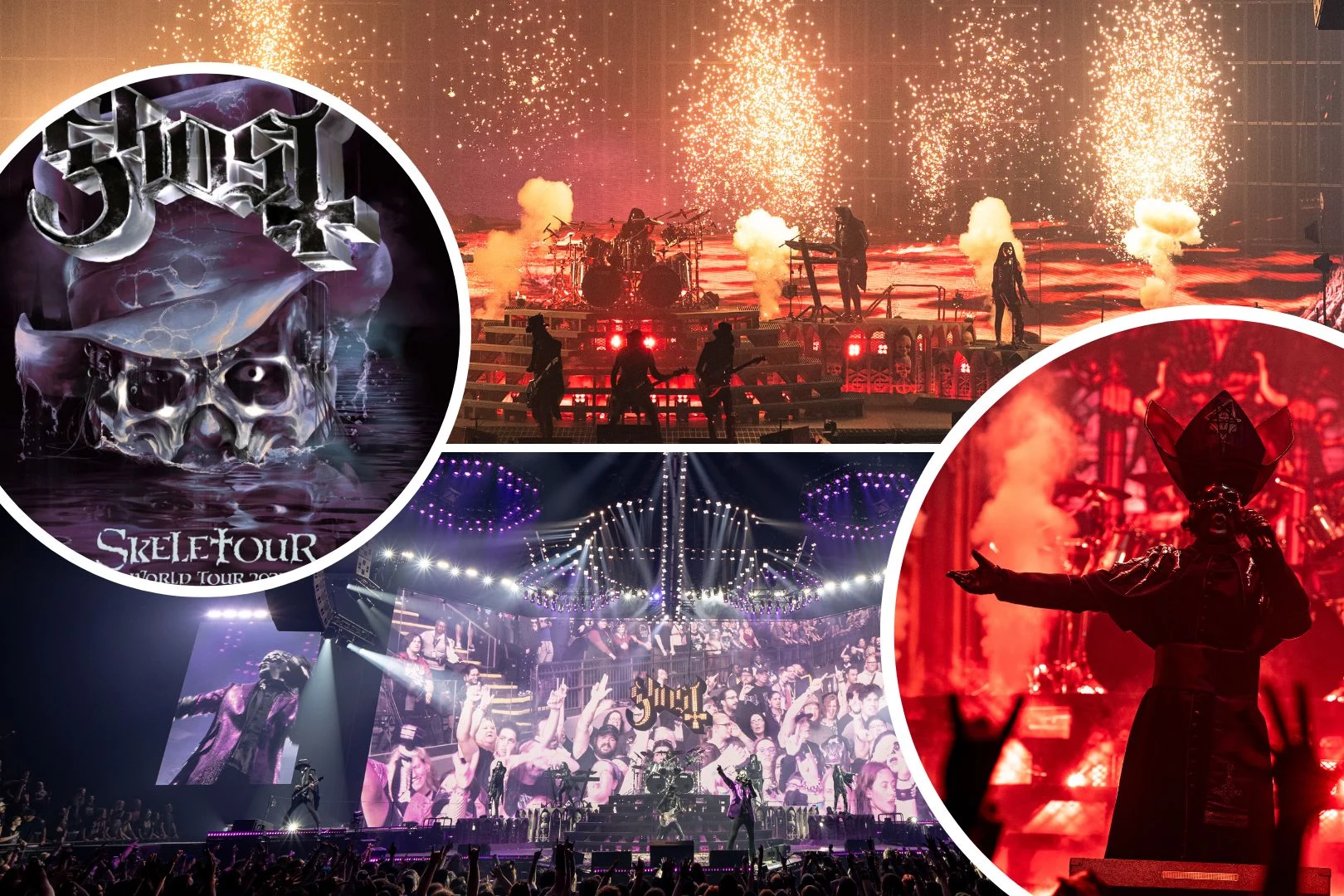 Ghost en concierto durante la leg estadounidense del Skeletour 2025