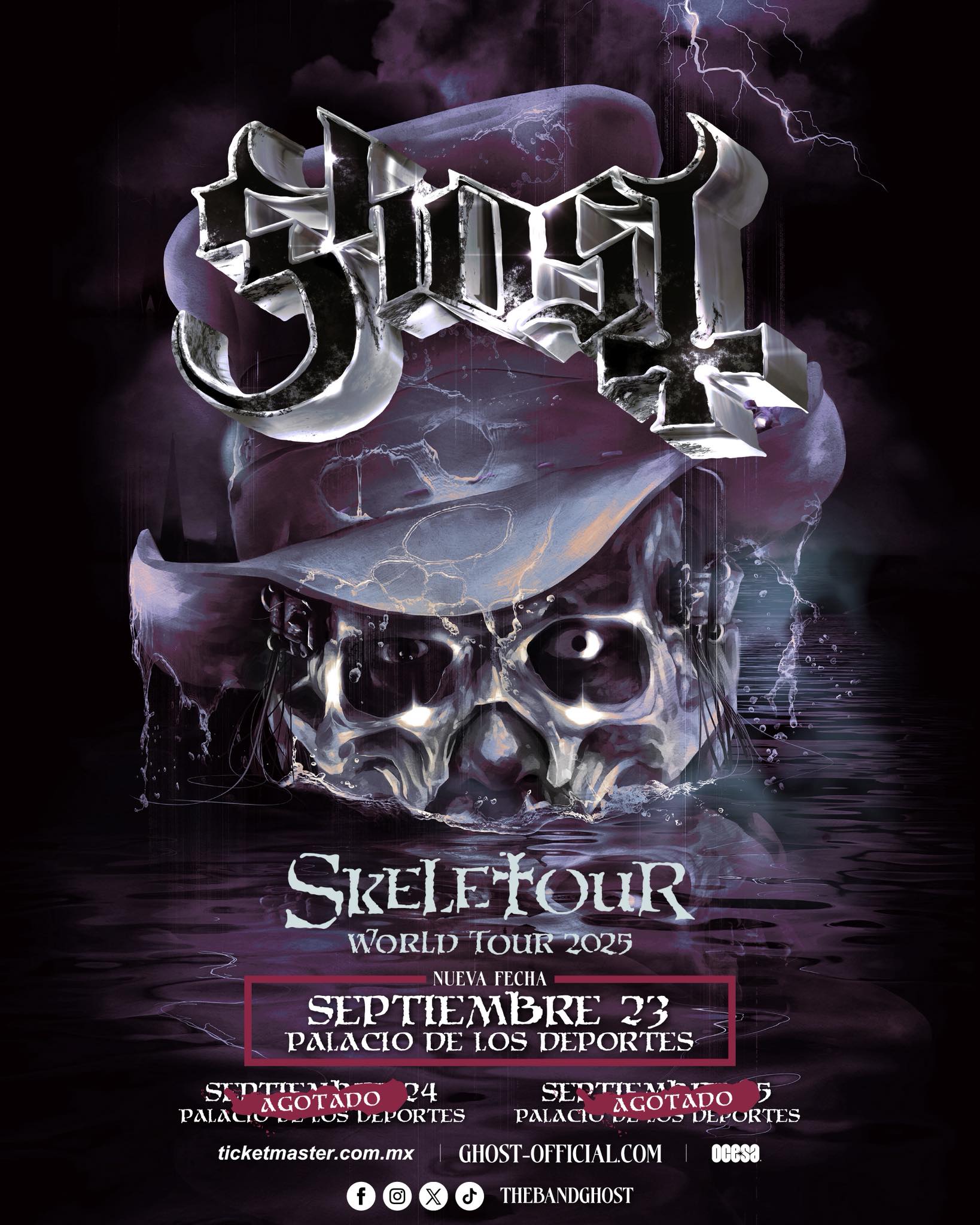 ¡NUEVO ANUNCIO! Ghost iluminará el Palacio de los Deportes