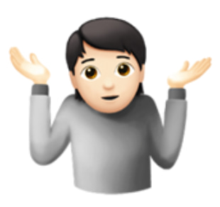 Emoji: encogido de hombros