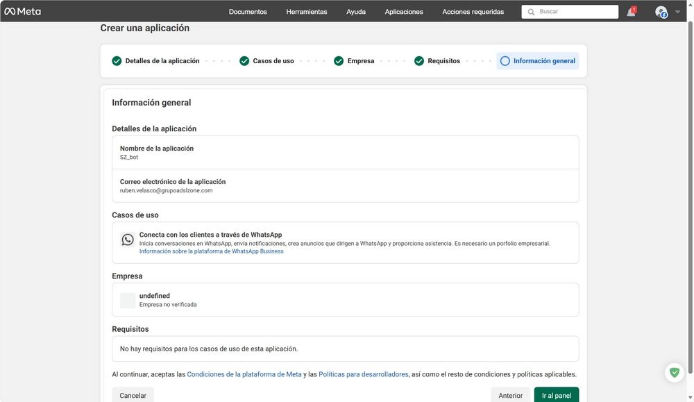 Crear API en WhatsApp 7