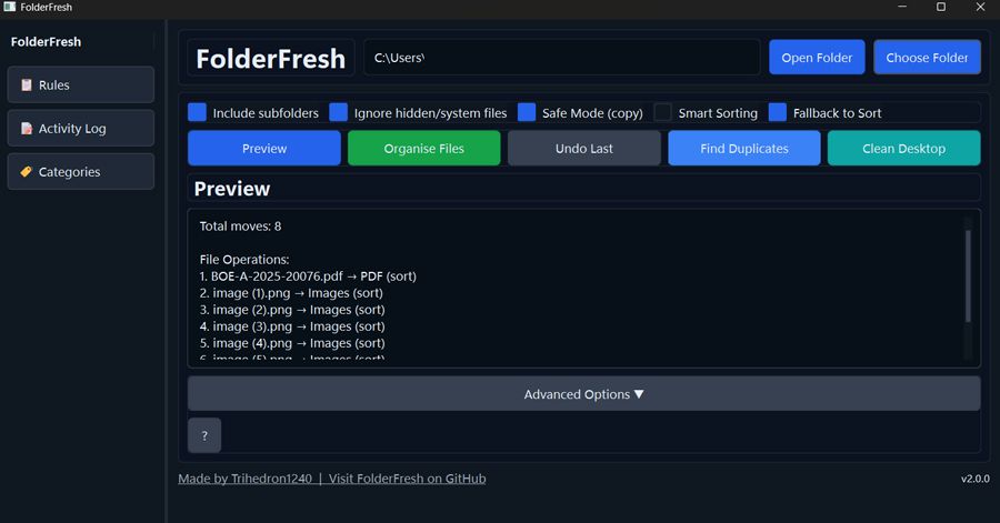 FolderFresh organizar
