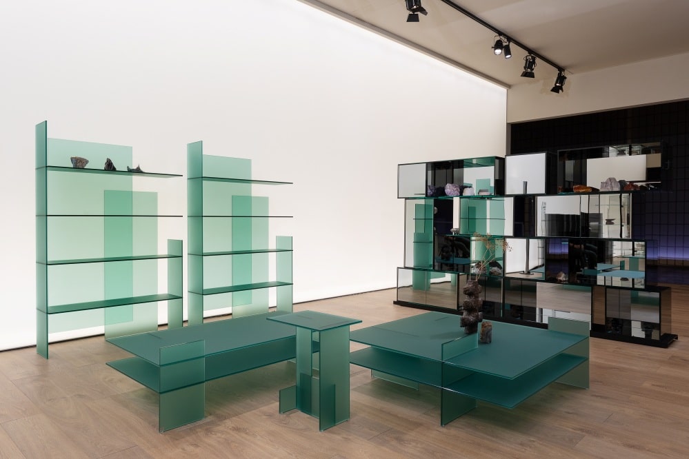 Kazimir, a collection of bookshelves by Michael Anastassiades for Glas Italia