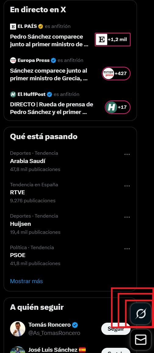 Selección de IA Grok en la interfaz web de X.
