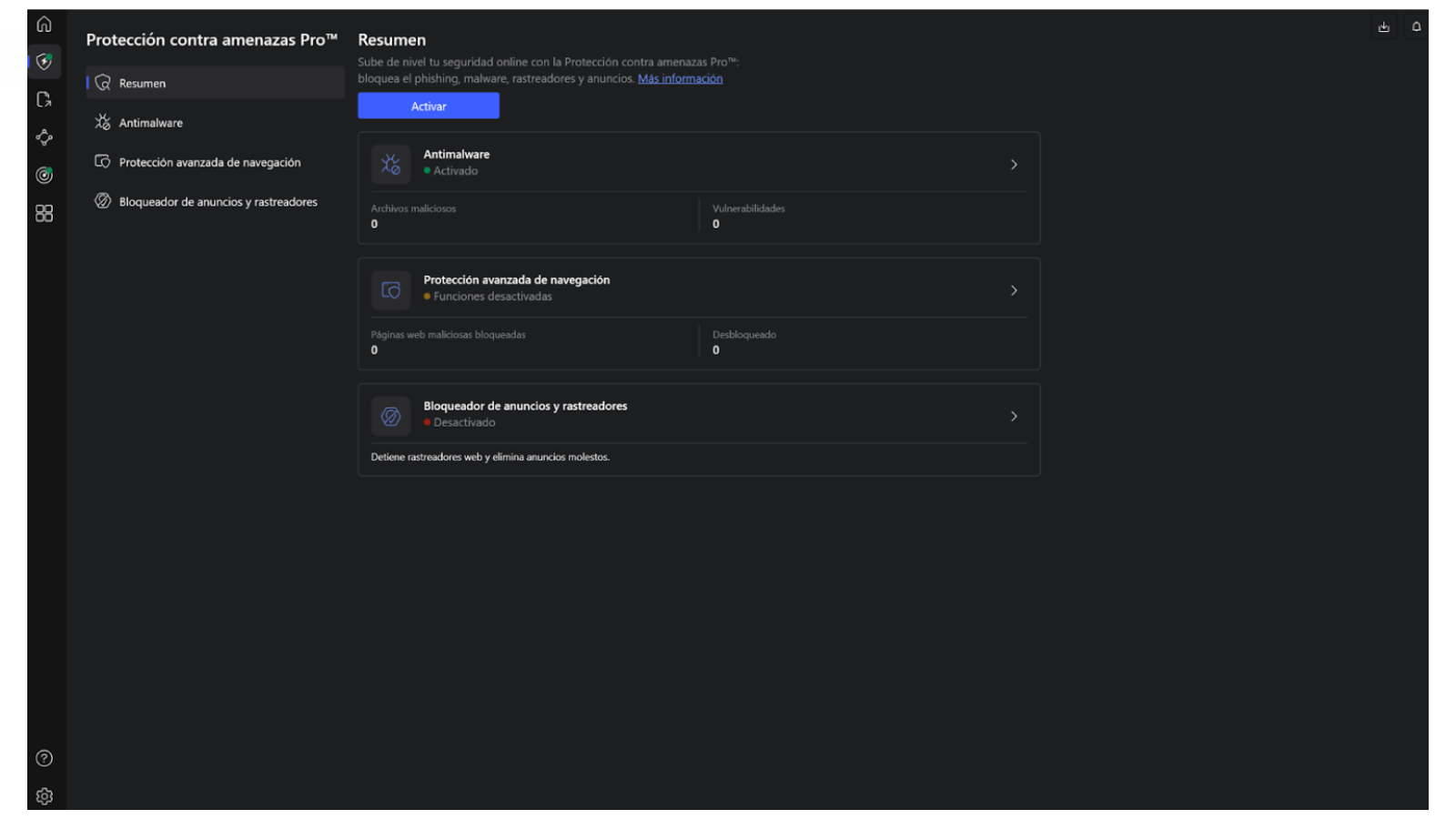Interfaz de NordVPN en PC
