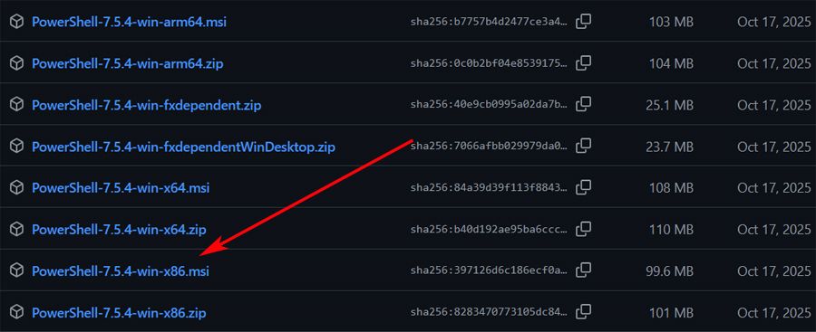 bajar powershell git