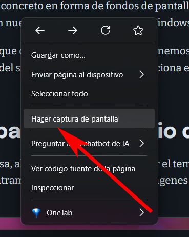 contextual captura firefox