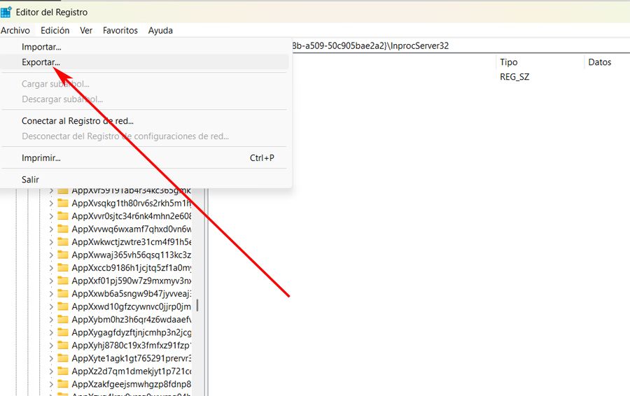 editor registro Windows