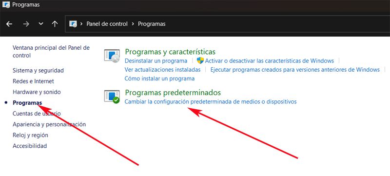 panel control programas