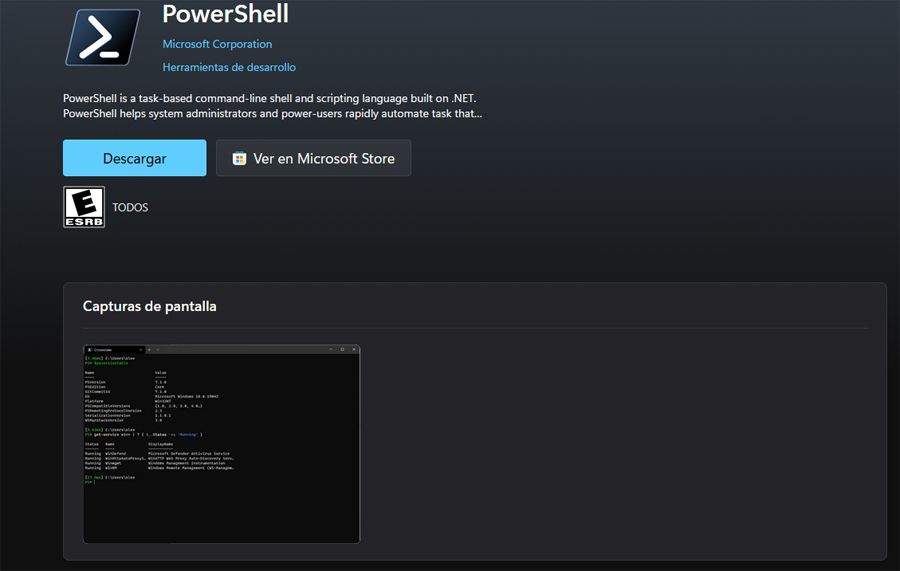 powershell store