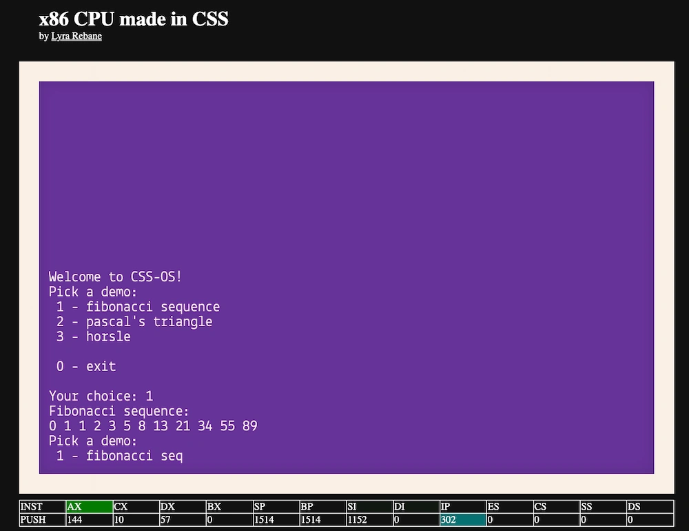 Un código que mezcla x86 y CSS y demuestra que poder hacerse, se puede