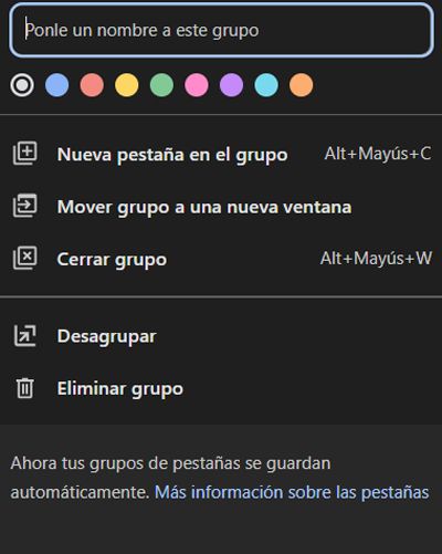 Crear un grupo pestañas en Chrome para que se sincronicen.