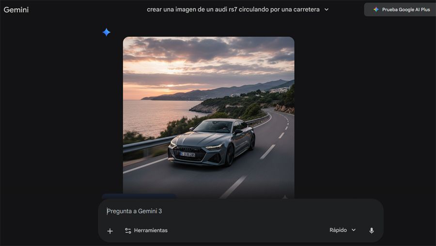 Ejemplo de una imagen generada por IA con el modlelo Nano Banana.