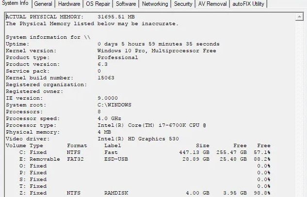 Interfaz principal de la distro Linux de rescte, SystemRescue.